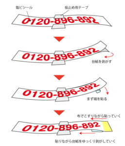 シールの貼り方