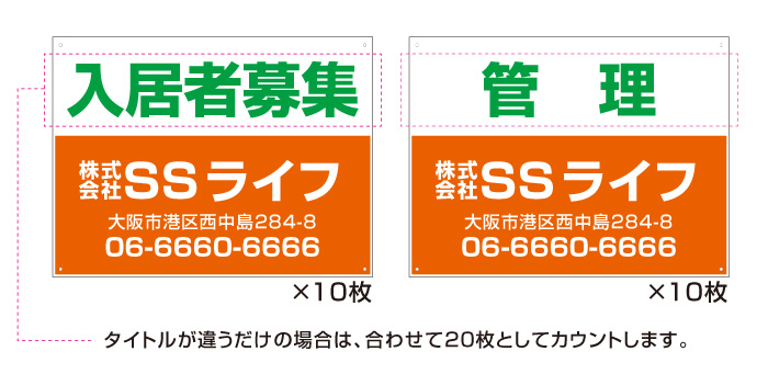 募集看板の枚数について