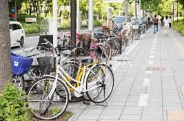 街中で駐輪されている自転車